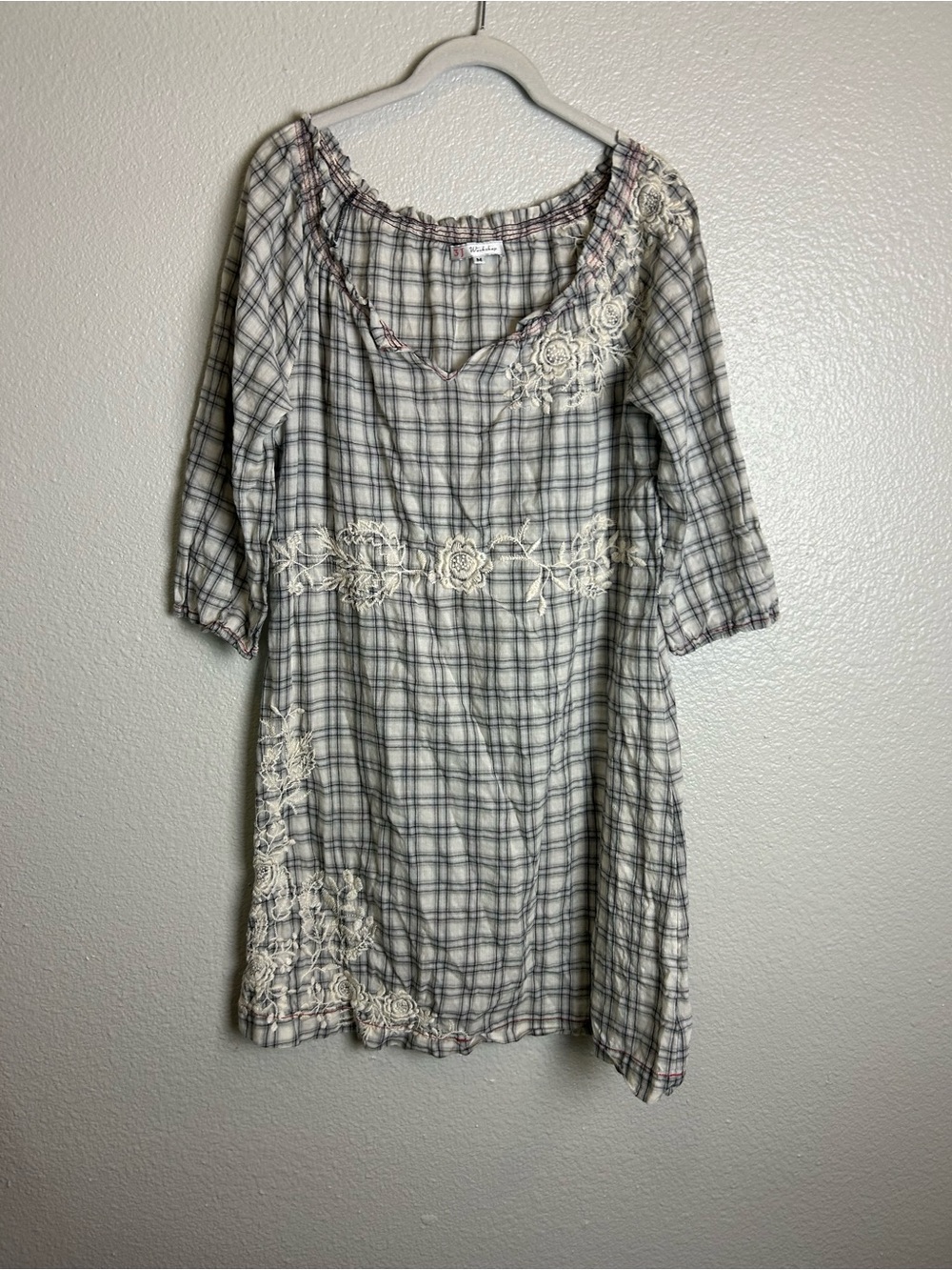 3J Workshop Johnny Was Midi Dress Size M embroidery floral Corttage countryside